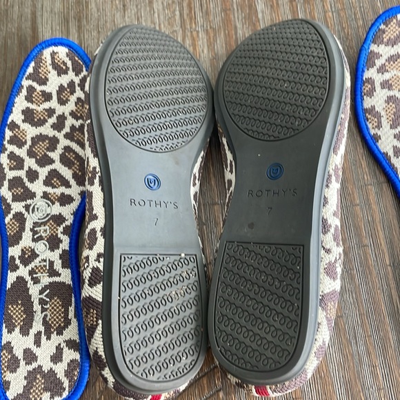 Rothy's Loafer Retired Mocha Spot Animal Leopard Print Round Toe Flat Loafers - Picture 9 of 9